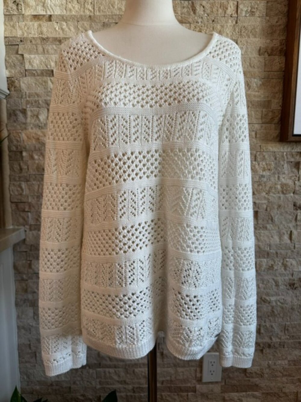 Calvin Klein White Sweater Large NWOT